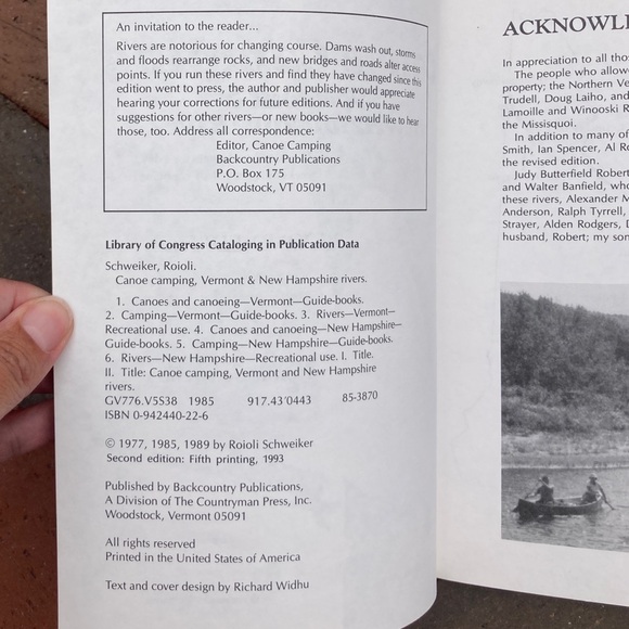 1993 Canoe Camping Vermont & New Hampshire Rivers VT NH Nature Outdoor Canoeing - Picture 9 of 11